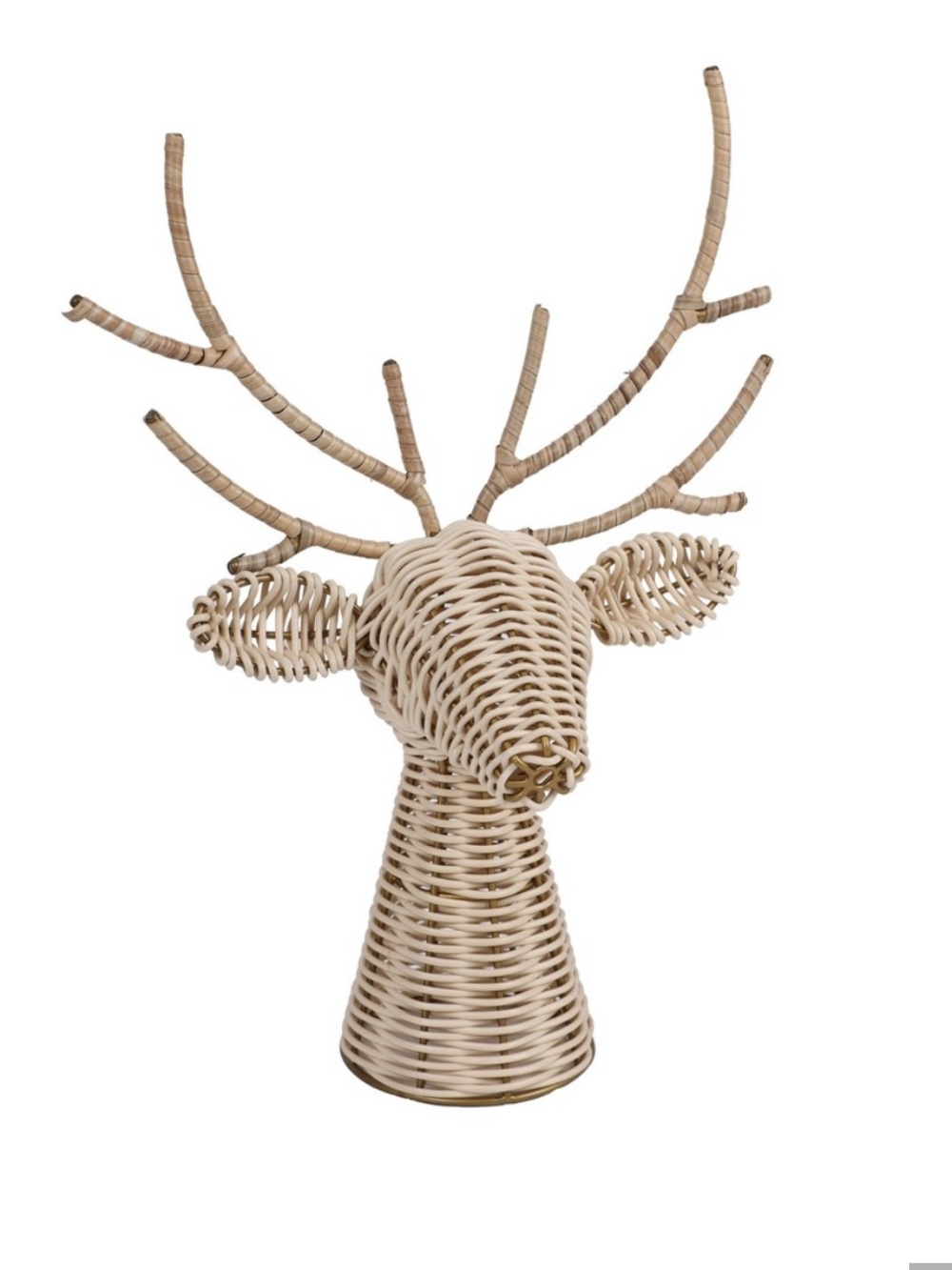 Rattan & Metal Reindeer Decor Brown - Holiday Time 14”